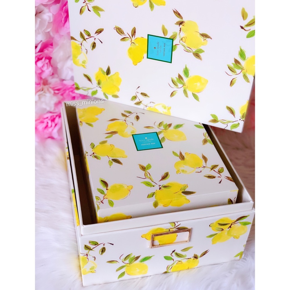 Kate Spade Lemon Nesting Storage Box - Picture 6 of 8